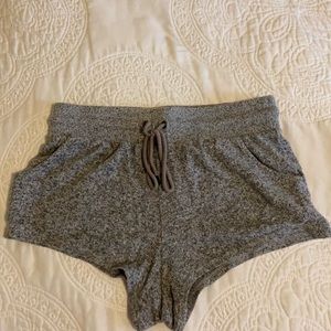 Out from under grey heather lounge shorts